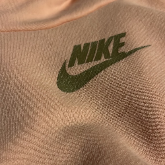 Girls Nike Sleeveless Hoodie with Turtleneck Pink and Gold - Picture 4 of 9